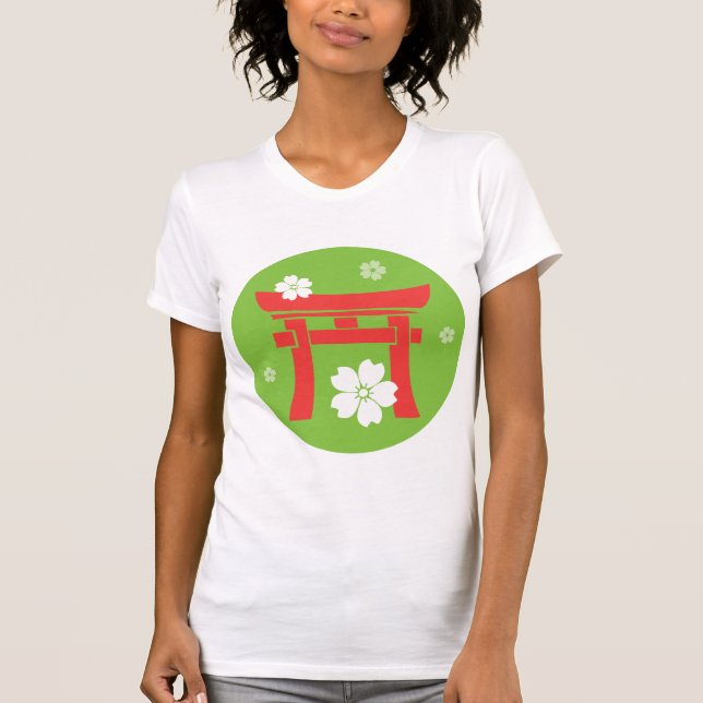 Torii (orange & green) T-Shirt (Front)