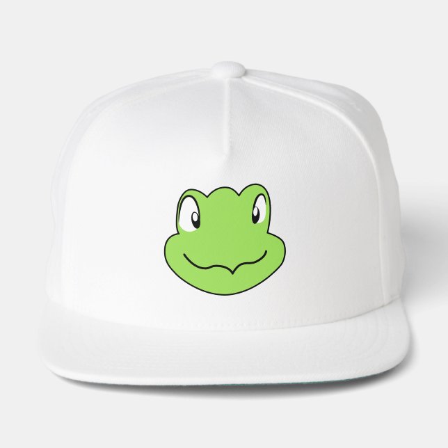 Torin the Turtle Cartoon Smiling Face Snap Back Hat (Front)