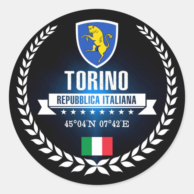 Torino Classic Round Sticker (Front)