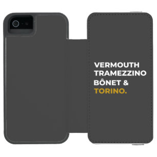 Torino Food Icons - Vermouth, Tramezzino, Bônet iPhone SE/5/5s Wallet Case