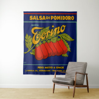 Torino salsa di pomodoro aka tomato paste print tapestry
