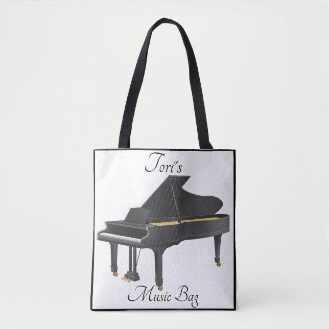 Tori's Piano Print Music Bag (Front)