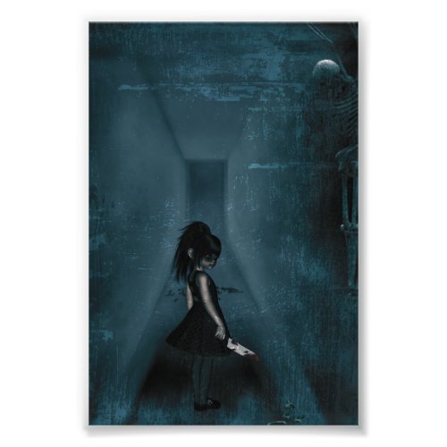 Tormented Gothic Girl Photo Print