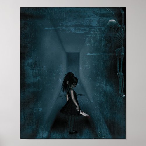Tormented Gothic Girl Poster