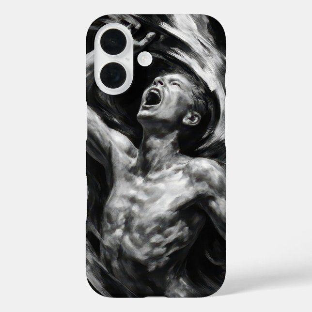 Tormented Man With Smoke Tendrils Case-Mate iPhone Case (Back)