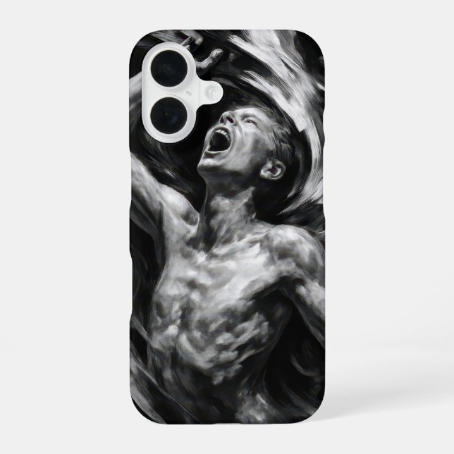 Tormented Man With Smoke Tendrils Iphone Case (Back)