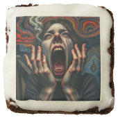 Tormented Woman Haunting Scream Brownie (Front)