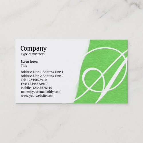 Torn Away _ Bright Green Rough Paper Texture Business Card