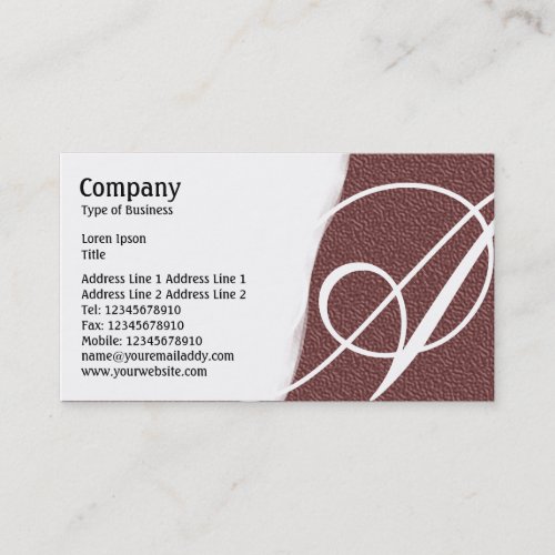 Torn Away _ Brown Embossed Texture Business Card