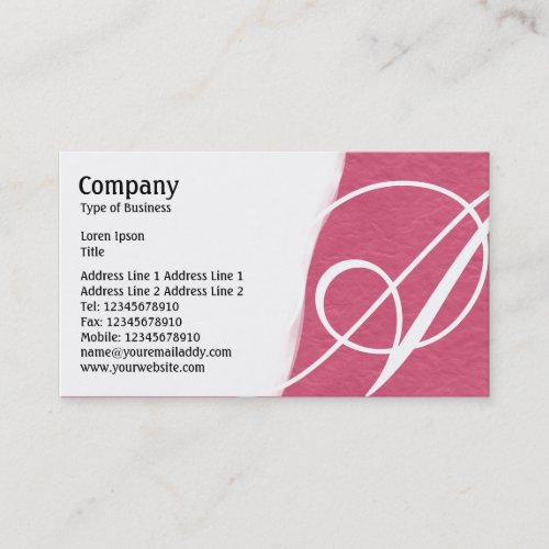 Torn Away _ Crimson Rough Paper Texture Business Card