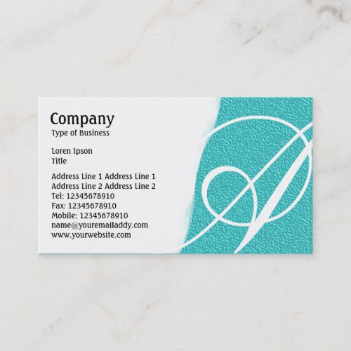 Torn Away _ Cyan Embossed Texture Business Card