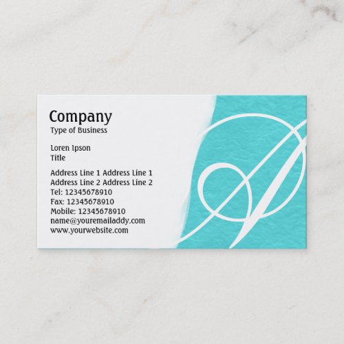 Torn Away _ Cyan Rough Paper Texture Business Card