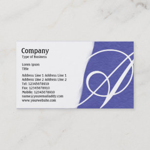 Torn Away - Dark Blue Rough Paper Texture Business Card