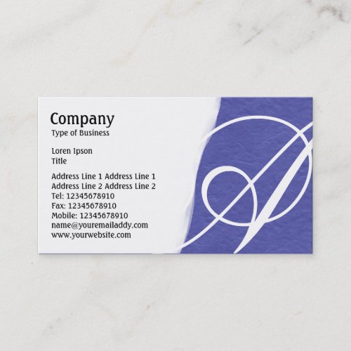 Torn Away _ Dark Blue Rough Paper Texture Business Card