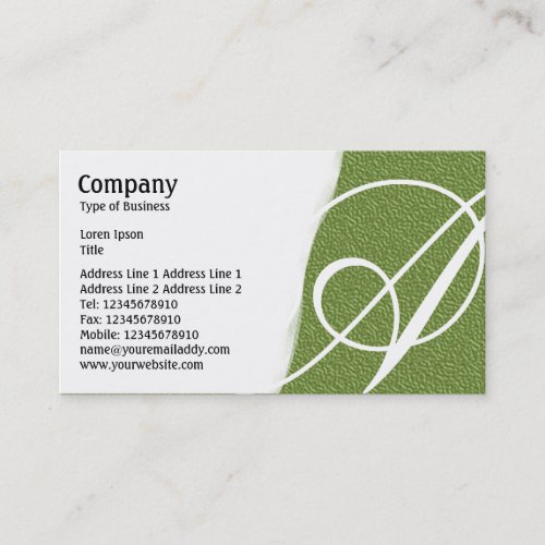 Torn Away _ Green Embossed Texture Business Card