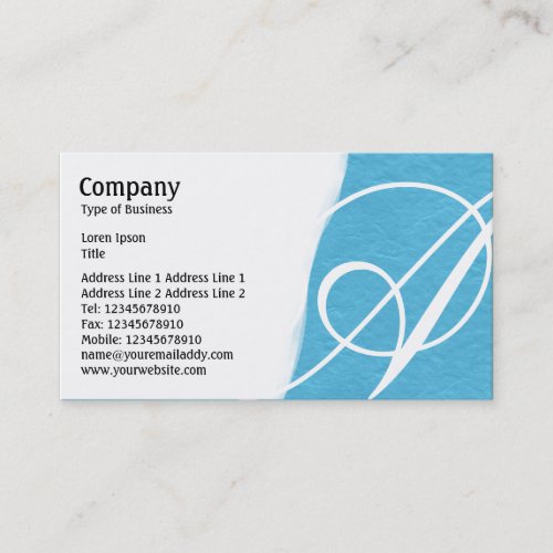 Torn Away _ Light Blue Rough Paper Texture Business Card