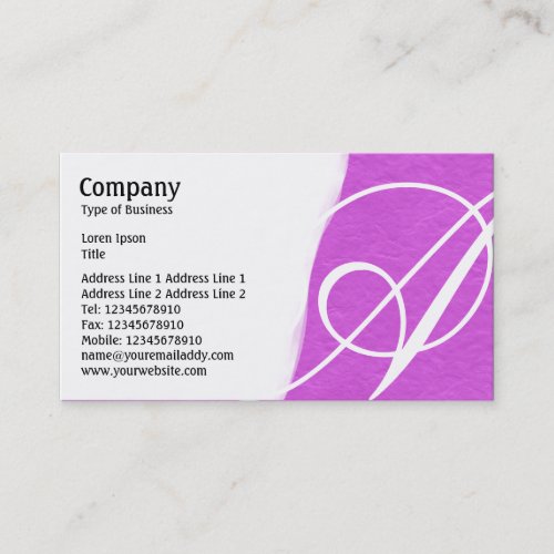Torn Away _ Magenta Rough Paper Texture Business Card