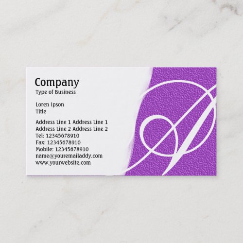 Torn Away _ Purple Embossed Texture Business Card