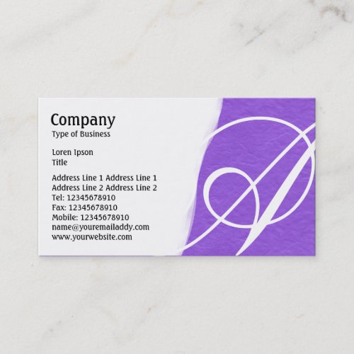 Torn Away _ Violet Rough Paper Texture Business Card
