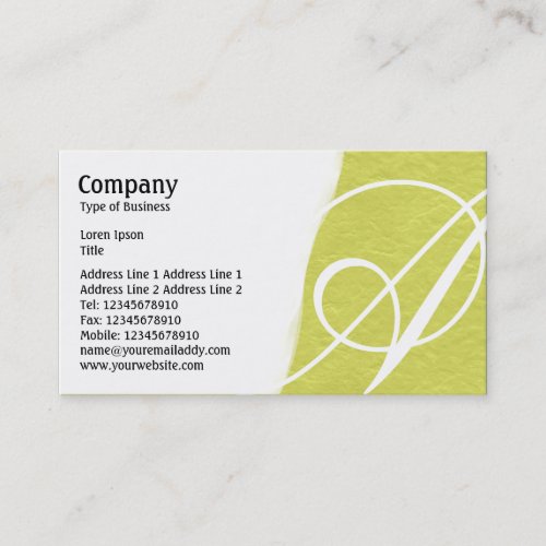 Torn Away _ Yellow Rough Paper Texture Business Card