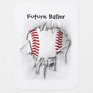 Torn Baseball Baby Blanket