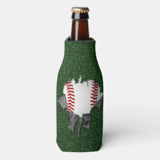 Torn Baseball Bottle Cooler