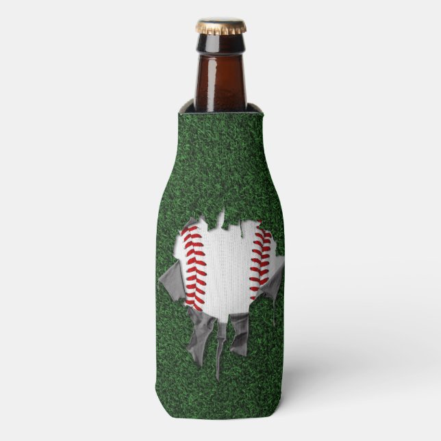 Torn Baseball Bottle Cooler (Bottle Front)