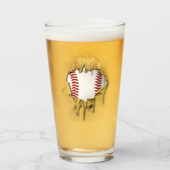 Torn Baseball Glass by eBrushDesign at Zazzle