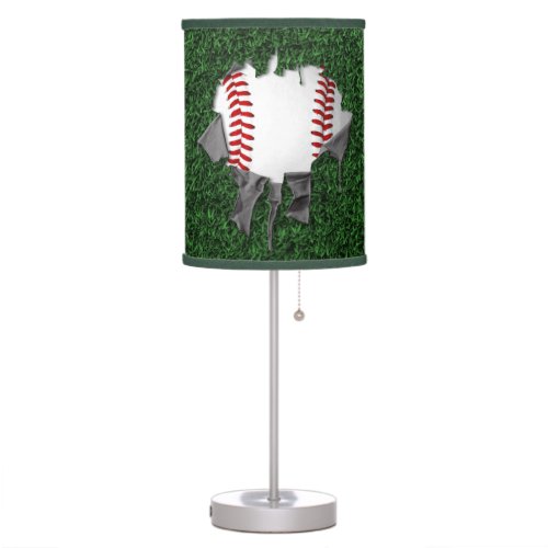 Torn Baseball grass Table Lamp