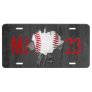 Torn Baseball License Plate