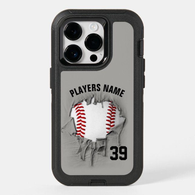 Torn Baseball OtterBox iPhone Case (Back)