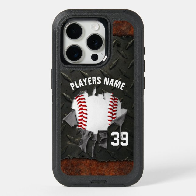 Torn Baseball OtterBox iPhone Case (Back)