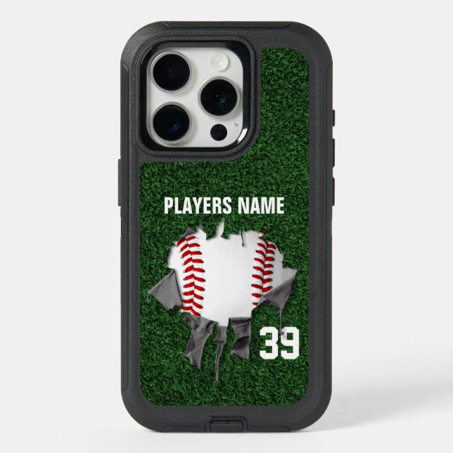 Torn Baseball OtterBox iPhone Case (Back)