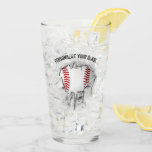 Torn Baseball (personalized) Glass at Zazzle