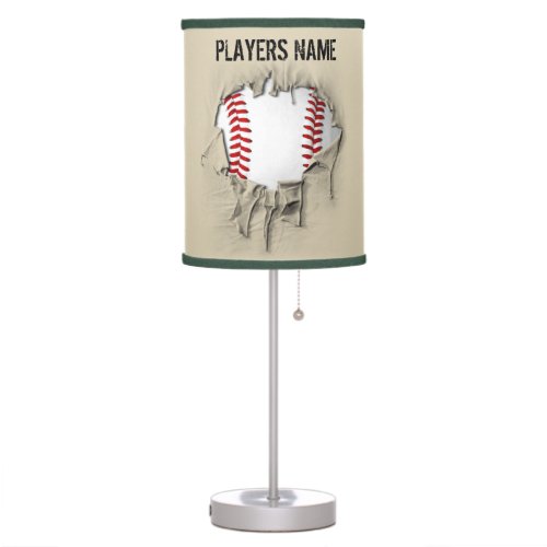 Torn Baseball personalized Table Lamp
