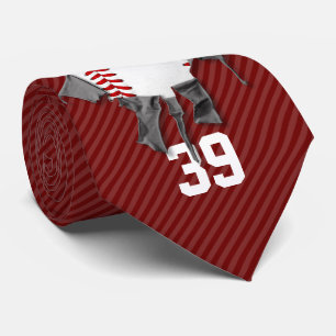 Torn Baseball (personalized) Tie