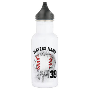 Torn Baseball Stainless Steel Water Bottle