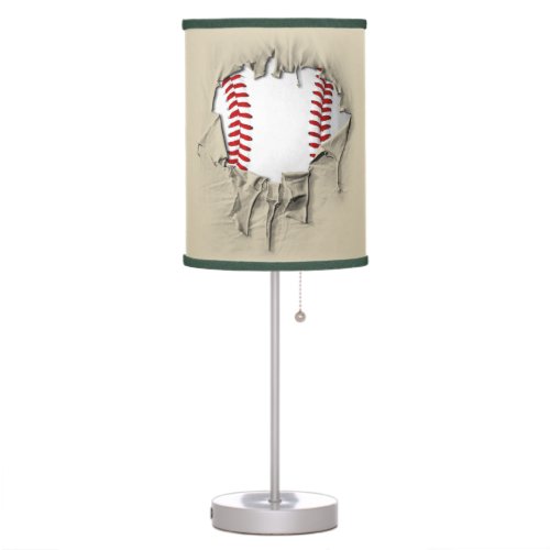 Torn Baseball textured Table Lamp