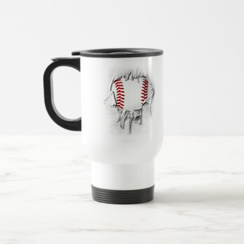 Torn Baseball Travel Mug
