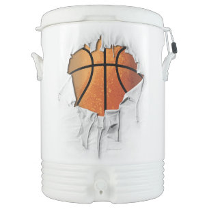 Torn Basketball Beverage Cooler