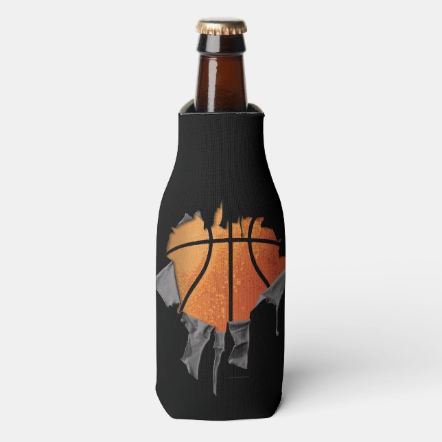Torn Basketball Bottle Cooler (Bottle Front)