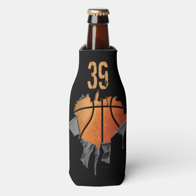 Torn Basketball Bottle Cooler (Bottle Front)