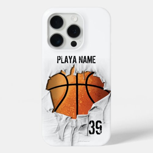 Torn Basketball iPhone 15 Pro Case