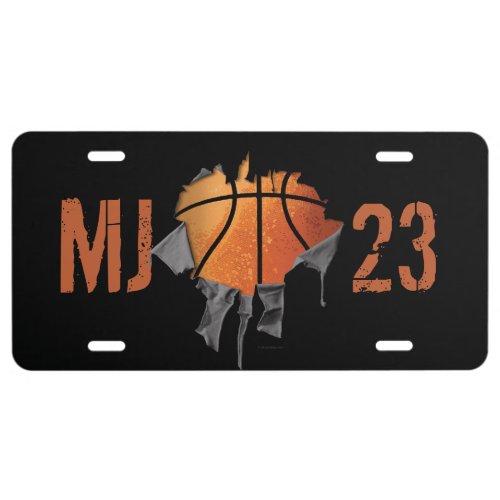 Torn Basketball License Plate