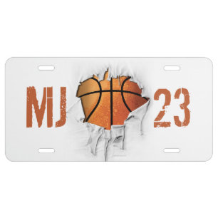 Torn Basketball License Plate