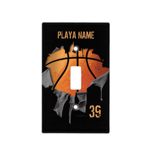 Torn Basketball Light Switch Cover