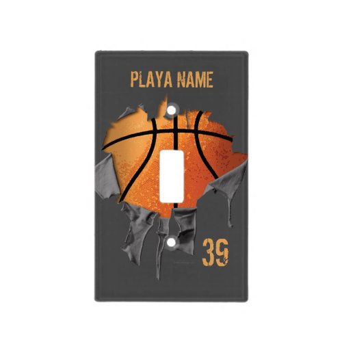 Torn Basketball Light Switch Cover