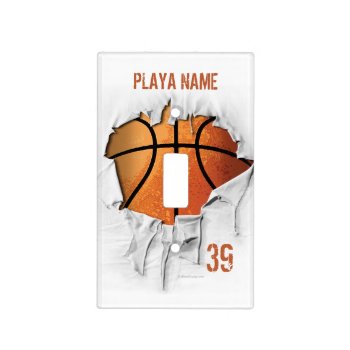 Torn Basketball Light Switch Cover by eBrushDesign at Zazzle