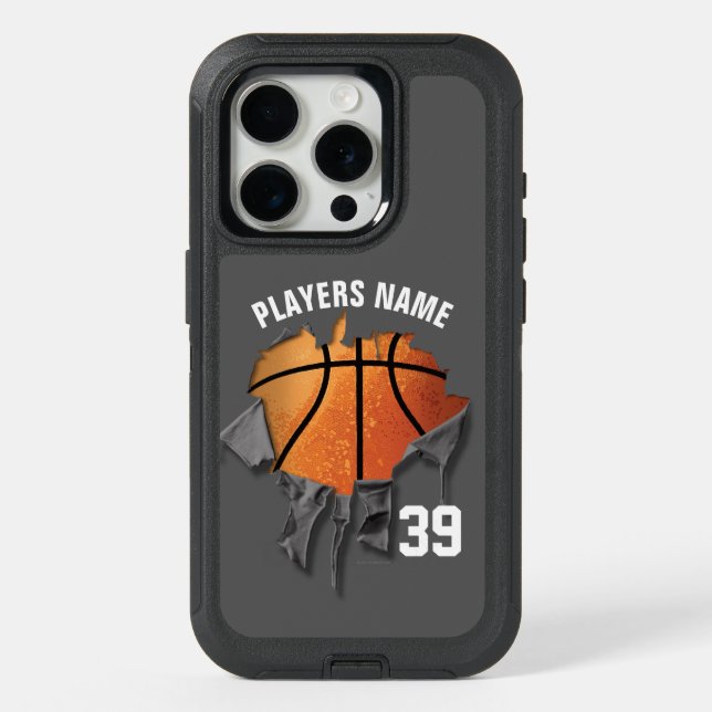 Torn Basketball OtterBox iPhone Case (Back)