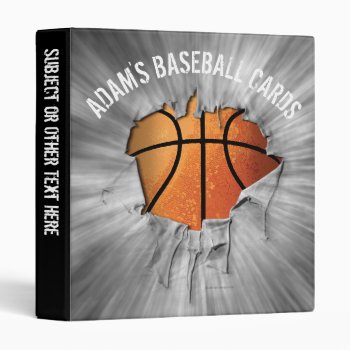Torn Basketball Personalized Avery Binder by eBrushDesign at Zazzle